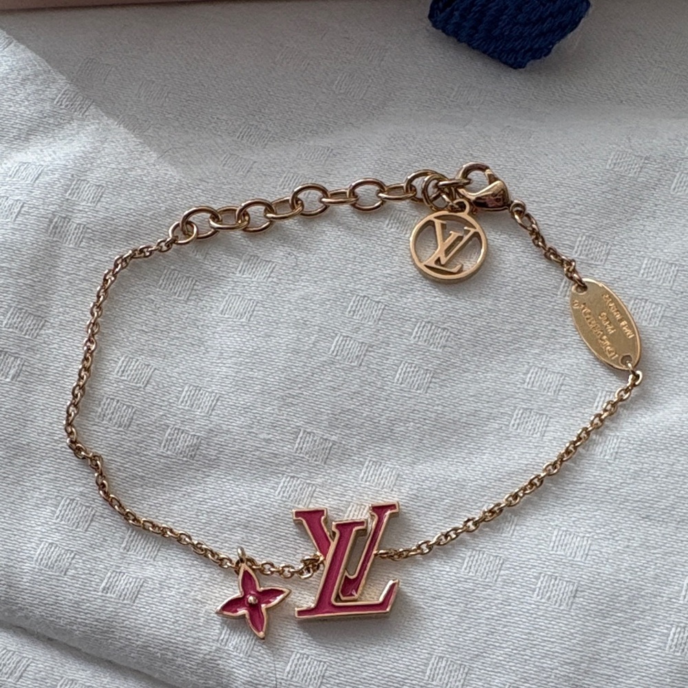 Louis Vuitton Pink and Gold Charm Bracelet - Picture 1 of 8